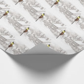 Vintage kerststad inpakpapier (Hoek)