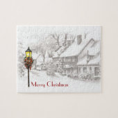 Vintage Kerststad Puzzel (Horizontaal)