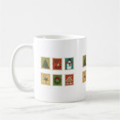 Vintage kerststempel koffiemok (Links)