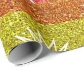 Vintage kerstster Regenboogstaart Glitter Gay Holi Cadeaupapier (Rol Hoek)