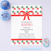 Vintage Kerstster Vakantiefeest Evenement Flyer (Enkel)