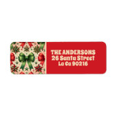 Vintage kerststerren en -bogen etiket (Voorkant)