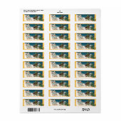 Vintage kerstStickers Etiket (Full Sheet)