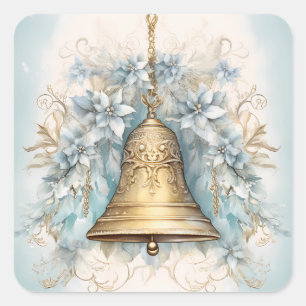 Vintage kerstStickers Vierkante Sticker