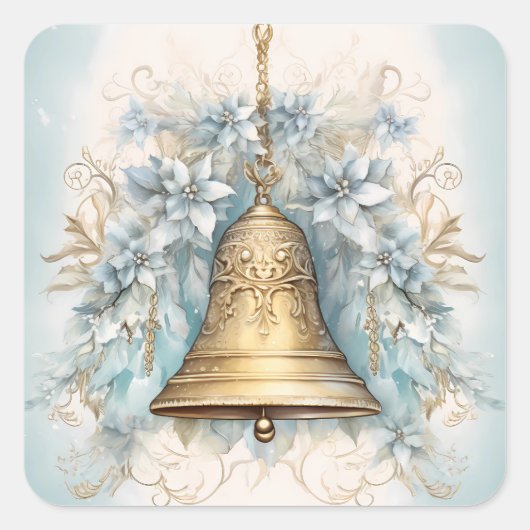 Vintage kerstStickers Vierkante Sticker (Voorkant)