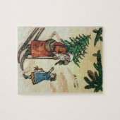 Vintage kerststijl legpuzzel (Horizontaal)