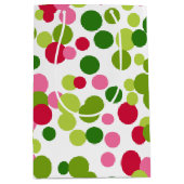 Vintage kerstStippen cadeau Medium Cadeauzakje (Voorkant)