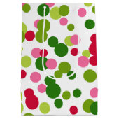 Vintage kerstStippen cadeau Medium Cadeauzakje (Achterkant)