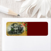 Vintage-kerststoomtrein Etiket (Insitu)