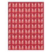 Vintage kersttaartenmaker tafelkleed (Voorkant)