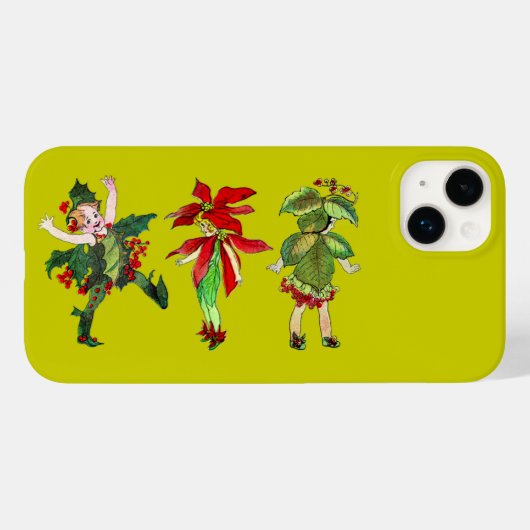 Vintage kersttassen Case-Mate iPhone case (Achterkant (horizontaal))