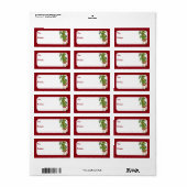 Vintage kersttassen etiket (Full Sheet)