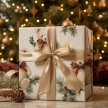 Vintage-kerstteddy Bear