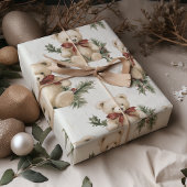 Vintage-kerstteddy Bear Cadeaupapier