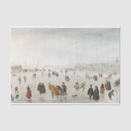 Vintage-kersttefietpapier voor BEVROREN RIVER ICE Tissuepapier