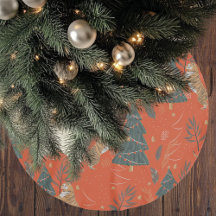 Vintage kersttijger en kerstboom