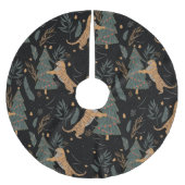 Vintage kersttijger met kerstboom zwart kerstboom rok (Voorkant)