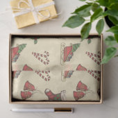 Vintage-kersttissue paper tissuepapier (Geschenk)