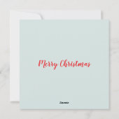 Vintage kersttram in de sneeuw feestdagenkaart (Achterkant)