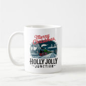 Vintage kersttrein koffiemok (Links)