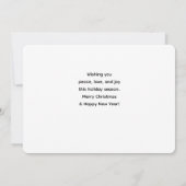 Vintage kersttrein met een speelgoedfeestkaart feestdagenkaart (Achterkant)