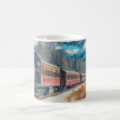 Vintage kersttrein met krans koffiemok (Center)