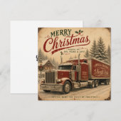 vintage kersttruck plat kaart (Voorkant / Achterkant)