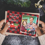 Vintage-kersttruck Red Buffalo Plays Photo Feestdagenkaart<br><div class="desc">Verspreid uw kerstwens uit naar uw vrienden en familie met deze "Red Buffalo Check Pset Vintage-kersttruck" | Merry and Bright Photo Holiday Kaart" die het hart van de ontvanger zeker kan opwarmen. (1) Voor verdere aanpassing, gelieve de "pas verder"verbinding aan en ons ontwerphulpmiddel te gebruiken om deze sjabloon te wijzigen....</div>