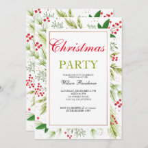 Vintage-kerstuitnodiging