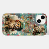 Vintage kerstvakantie Kittens Case-Mate iPhone Case (Achterkant (horizontaal))