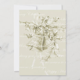 Vintage kerstvakantie klokken neutraal feestdagenkaart