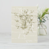 Vintage kerstvakantie klokken neutraal feestdagenkaart (Staand voorkant)