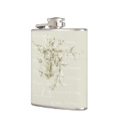 Vintage kerstvakantie klokken neutraal heupfles (Links)