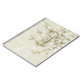 Vintage kerstvakantie klokken neutraal notitieboek (Linkerzijde)