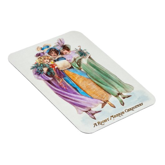 Vintage kerstvakantie magneet (Rechterzijde)