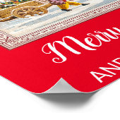 Vintage kerstvakantie poster (Hoek)