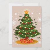 Vintage Kerstvakantie uitnodiging (Achterkant)