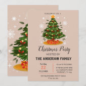 Vintage Kerstvakantie uitnodiging (Voorkant / Achterkant)