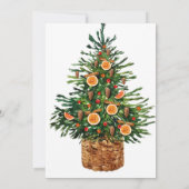 Vintage Kerstvakantie uitnodiging (Achterkant)