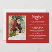 Vintage Kerstvakantiefeest met Sinterklaas   Kaart (Achterkant)