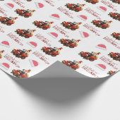 Vintage kerstvakantiezegelpapier cadeaupapier (Hoek)