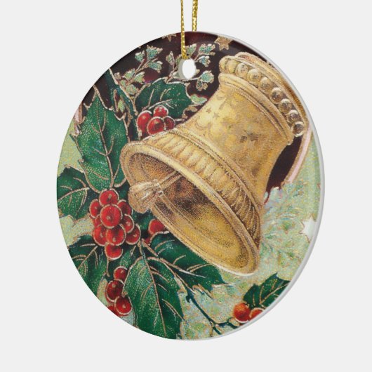 Vintage-kerstval Keramisch Ornament (Links)