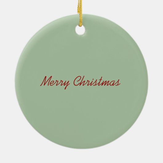 Vintage-kerstval Keramisch Ornament (Achterkant)