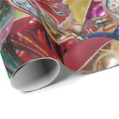 Vintage kerstversiering omslagpapier  cadeaupapier (Rol Hoek)