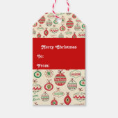 Vintage-kerstversieringen Cadeaulabel (Voorkant)