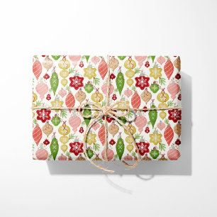 Vintage-kerstversieringen Cadeaupapier