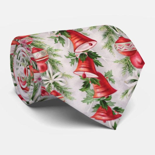 Vintage-kerstversieringen, feestdag stropdas (Opgerold)