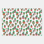 Vintage-kerstversieringen Inpakpapier Vel (Voorkant 2)