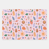 Vintage-kerstversieringen Inpakpapier Vel (Voorkant 2)