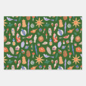 Vintage-kerstversieringen Inpakpapier Vel (Voorkant)